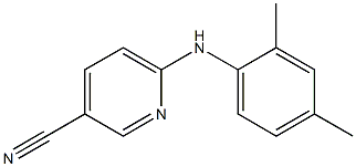 6-[(2,4-dimethylphenyl)amino]pyridine-3-carbonitrile,,结构式