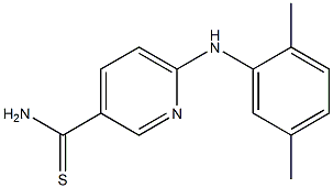 6-[(2,5-dimethylphenyl)amino]pyridine-3-carbothioamide 结构式