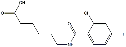 6-[(2-chloro-4-fluorobenzoyl)amino]hexanoic acid