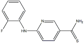 6-[(2-fluorophenyl)amino]pyridine-3-carbothioamide Structure