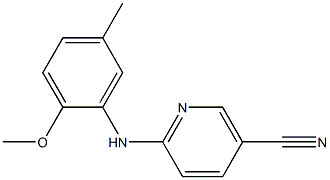 6-[(2-methoxy-5-methylphenyl)amino]nicotinonitrile,,结构式