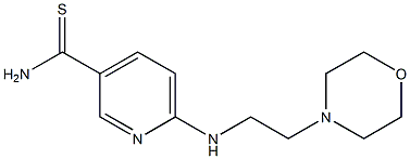 6-[(2-morpholin-4-ylethyl)amino]pyridine-3-carbothioamide 化学構造式