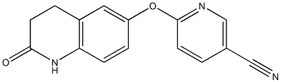 6-[(2-oxo-1,2,3,4-tetrahydroquinolin-6-yl)oxy]nicotinonitrile Struktur
