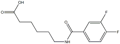 6-[(3,4-difluorophenyl)formamido]hexanoic acid 结构式