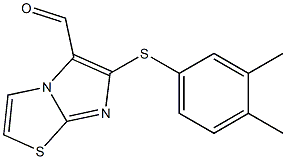 6-[(3,4-dimethylphenyl)thio]imidazo[2,1-b][1,3]thiazole-5-carbaldehyde 结构式