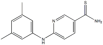 6-[(3,5-dimethylphenyl)amino]pyridine-3-carbothioamide 结构式