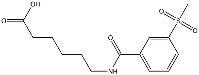 6-[(3-methanesulfonylphenyl)formamido]hexanoic acid Structure