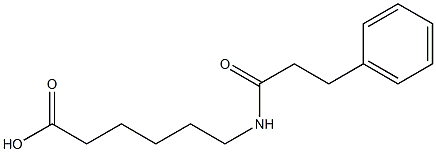 6-[(3-phenylpropanoyl)amino]hexanoic acid 化学構造式