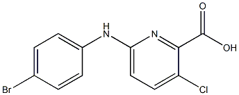 6-[(4-bromophenyl)amino]-3-chloropyridine-2-carboxylic acid Structure