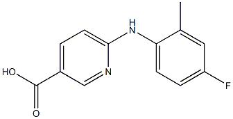 6-[(4-fluoro-2-methylphenyl)amino]pyridine-3-carboxylic acid 结构式