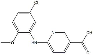 6-[(5-chloro-2-methoxyphenyl)amino]pyridine-3-carboxylic acid Struktur
