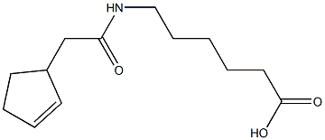 6-[(cyclopent-2-en-1-ylacetyl)amino]hexanoic acid,,结构式