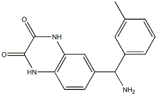 6-[amino(3-methylphenyl)methyl]-1,2,3,4-tetrahydroquinoxaline-2,3-dione Structure