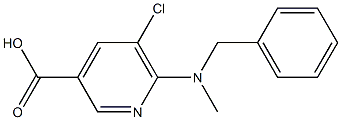 6-[benzyl(methyl)amino]-5-chloropyridine-3-carboxylic acid Struktur