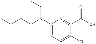 6-[butyl(ethyl)amino]-3-chloropyridine-2-carboxylic acid,,结构式