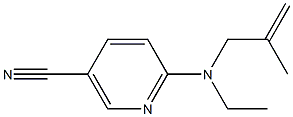 6-[ethyl(2-methylprop-2-enyl)amino]nicotinonitrile 化学構造式