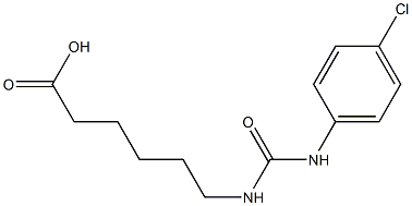 6-{[(4-chlorophenyl)carbamoyl]amino}hexanoic acid,,结构式