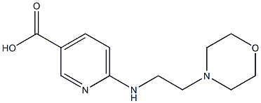 6-{[2-(morpholin-4-yl)ethyl]amino}pyridine-3-carboxylic acid 结构式