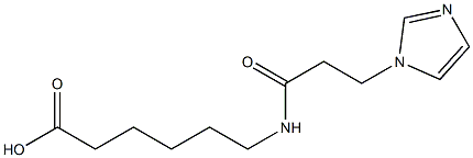 6-{[3-(1H-imidazol-1-yl)propanoyl]amino}hexanoic acid Struktur