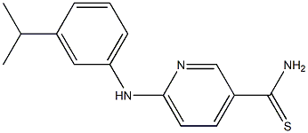 6-{[3-(propan-2-yl)phenyl]amino}pyridine-3-carbothioamide Structure