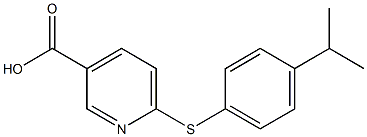 6-{[4-(propan-2-yl)phenyl]sulfanyl}pyridine-3-carboxylic acid 结构式