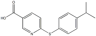 6-{[4-(propan-2-yl)phenyl]sulfanyl}pyridine-3-carboxylic acid Structure