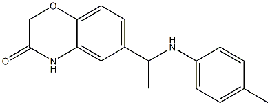 6-{1-[(4-methylphenyl)amino]ethyl}-3,4-dihydro-2H-1,4-benzoxazin-3-one,,结构式