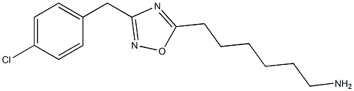 6-{3-[(4-chlorophenyl)methyl]-1,2,4-oxadiazol-5-yl}hexan-1-amine 结构式