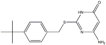 6-amino-2-{[(4-tert-butylphenyl)methyl]sulfanyl}-3,4-dihydropyrimidin-4-one Structure