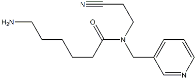 6-amino-N-(2-cyanoethyl)-N-(pyridin-3-ylmethyl)hexanamide,,结构式