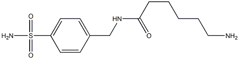 6-amino-N-[4-(aminosulfonyl)benzyl]hexanamide 结构式