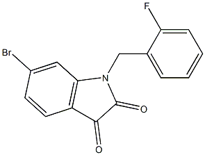 6-bromo-1-[(2-fluorophenyl)methyl]-2,3-dihydro-1H-indole-2,3-dione Structure