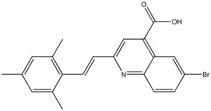 6-bromo-2-[(E)-2-mesitylvinyl]quinoline-4-carboxylic acid Structure