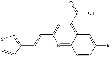 6-bromo-2-[(E)-2-thien-3-ylvinyl]quinoline-4-carboxylic acid Structure