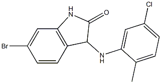 6-bromo-3-[(5-chloro-2-methylphenyl)amino]-2,3-dihydro-1H-indol-2-one Struktur