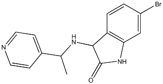 6-bromo-3-{[1-(pyridin-4-yl)ethyl]amino}-2,3-dihydro-1H-indol-2-one Structure