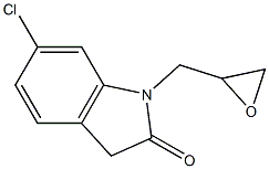 6-chloro-1-(oxiran-2-ylmethyl)-2,3-dihydro-1H-indol-2-one Structure