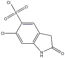 6-chloro-2-oxo-2,3-dihydro-1H-indole-5-sulfonyl chloride Structure