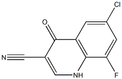 6-chloro-8-fluoro-4-oxo-1,4-dihydroquinoline-3-carbonitrile,,结构式