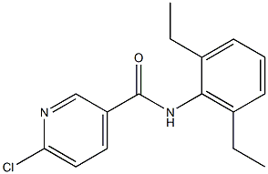 6-chloro-N-(2,6-diethylphenyl)pyridine-3-carboxamide 结构式