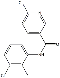 6-chloro-N-(3-chloro-2-methylphenyl)pyridine-3-carboxamide 化学構造式