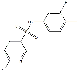  6-chloro-N-(3-fluoro-4-methylphenyl)pyridine-3-sulfonamide