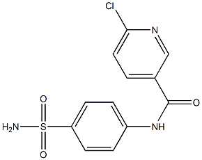 6-chloro-N-(4-sulfamoylphenyl)pyridine-3-carboxamide,,结构式