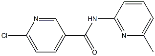 6-chloro-N-(6-methylpyridin-2-yl)pyridine-3-carboxamide,,结构式