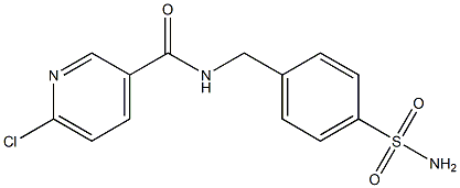 6-chloro-N-[(4-sulfamoylphenyl)methyl]pyridine-3-carboxamide 结构式