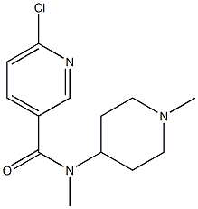  6-chloro-N-methyl-N-(1-methylpiperidin-4-yl)pyridine-3-carboxamide