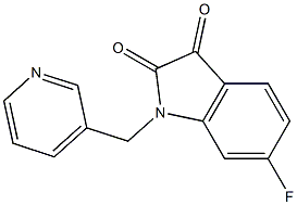 6-fluoro-1-(pyridin-3-ylmethyl)-2,3-dihydro-1H-indole-2,3-dione Structure