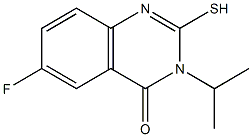 6-fluoro-3-isopropyl-2-mercaptoquinazolin-4(3H)-one Struktur