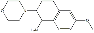 6-methoxy-2-(morpholin-4-yl)-1,2,3,4-tetrahydronaphthalen-1-amine 化学構造式