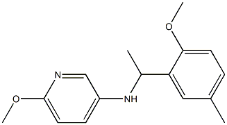 6-methoxy-N-[1-(2-methoxy-5-methylphenyl)ethyl]pyridin-3-amine Structure